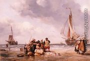 Fisherfolk Counting the Catch - Edward William Cooke