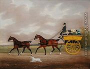 A Gentleman driving Tandem to a Jaunting Car - Edwin Cooper