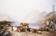 A Halt on the Drove, Loch Etive - Thomas Sidney Cooper