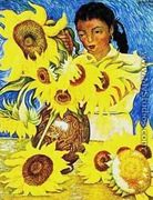 Muchacha Con Girasoles - Diego Rivera