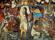 The Market of Tlatelolco  (detail) - Diego Rivera