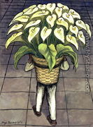 Man Loaded with Lilies  1950 - Diego Rivera