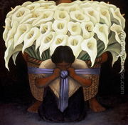The Flower-Seller  1942 - Diego Rivera