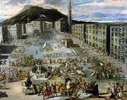 The Marketplace in Naples During the Plague of 1656 - Carlo Coppola