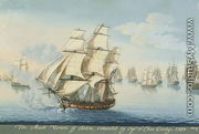 Ship Mount Vernon of Salem outrunning a French Fleet - Michele Felice Corne