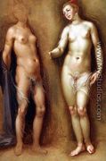 Study of two female nudes - Cornelis Cornelisz Van Haarlem