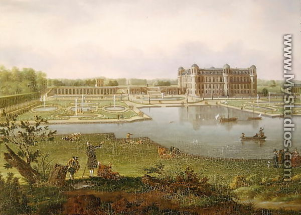 Chantilly in 1781, View from Vertugadin (detail) - Hendrik Frans de Cort
