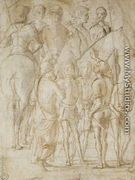 Group of Horsemen and Men Standing - Lorenzo Costa