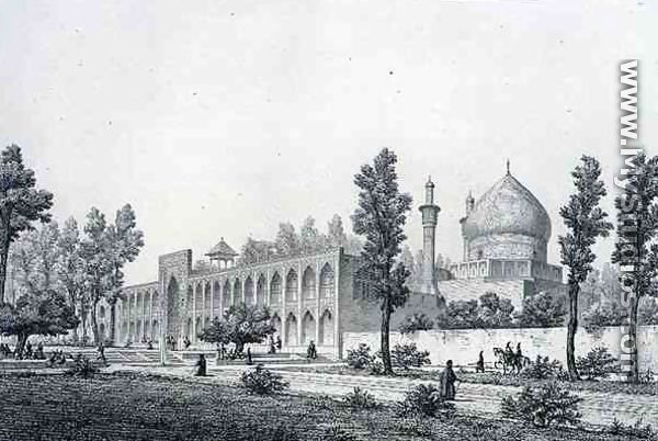 Madrasa-yi Masjid-i Shah Sultan Hussein, in Isfahan, from  Voyage Pittoresque