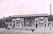 Throne Pavilion, in Teheran, from  Voyage Pittoresque' of Persia - Pascal Xavier  (after) Coste