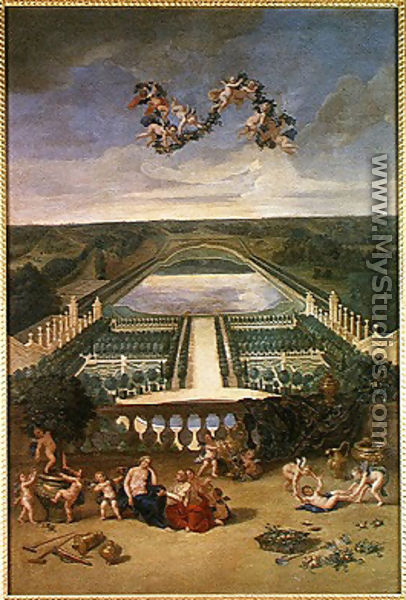 View of the Orangerie at Versailles, from the Piece d