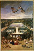 View of the Orangerie at Versailles, from the Piece d'Eau des Suisses and the King's Vegetable Garden with Vertumnus and Pomona, 1688 - Jean II Cotelle