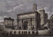 Arch of Septimus VI, The Forum, Rome c.1850 - Gaetano Cottafavi