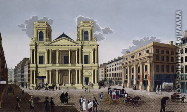 The Porch of the Church of Saint Eustache, c.1815-20 - Pierre (after) Courvoisier