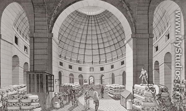 View of the Wheat Market and the Cupola - Pierre (after) Courvoisier