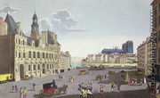 View of the Place de l'Hotel de Ville, as seen from the Rue du Mouton, 1815-20 - Henri  (after) Courvoisier-Voisin