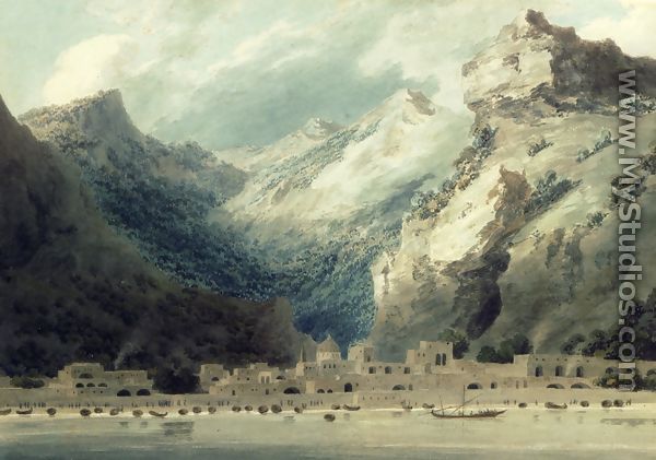 Cetera, a Fishing Town on the Gulf of Salerno, 1882 - John Robert Cozens