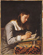 Young Man Writing - Joos van Craesbeeck