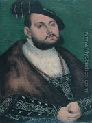 Portrait of John Frederick  Elector of Saxony, 1550 - Lucas (studio of) Cranach