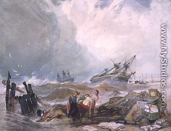 The wreck of the Houghton Hall pictures 2 - John Sell Cotman