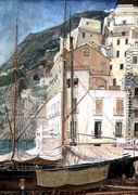 Boats in an Italian Harbour - Walter Crane