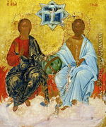 Icon of the Holy Trinity - Cretan School