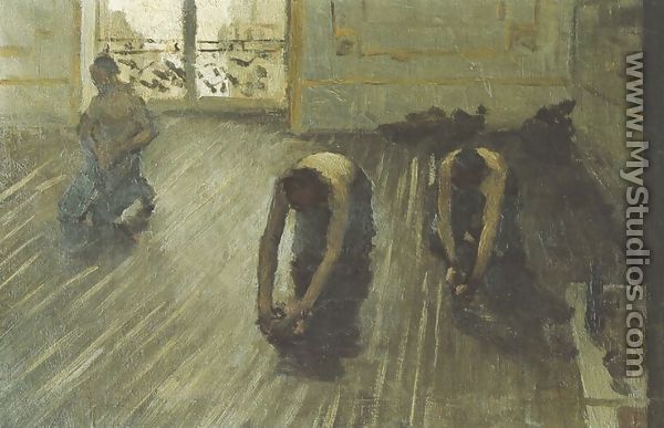 The Floor Scrapers (study) I - Gustave Caillebotte