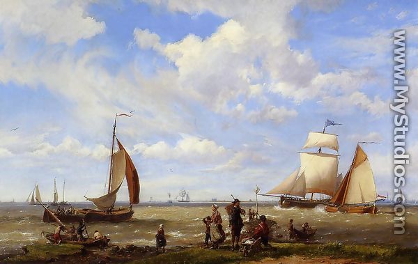 Shipping off the Dutch Coast - Hermanus Jr. Koekkoek