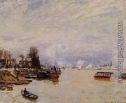 The Seine, View from the Quay de Pont du Jour - Alfred Sisley