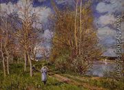 The Small Meadow In Spring - By - Alfred Sisley
