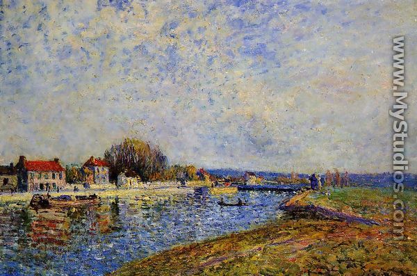 The Dam, Loing Canal at Saint-Mammes - Alfred Sisley