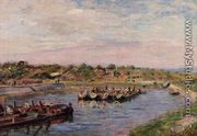 Idle Barges on the Loing Canal at Saint-Mammes - Alfred Sisley