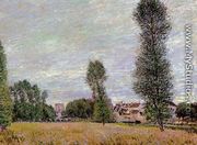 The Village of Moret, Seen from the Fields - Alfred Sisley