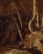 Civita Castellana, Rocks with Trees - Jean-Baptiste-Camille Corot