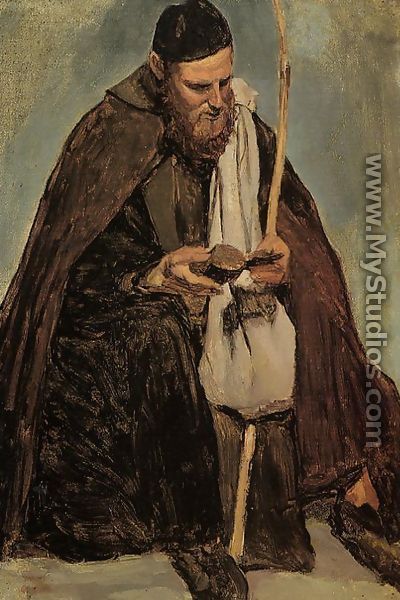 Italian Monk Reading - Jean-Baptiste-Camille Corot
