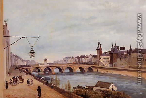 The Pont-au-Change and the Palais de Justice - Jean-Baptiste-Camille Corot