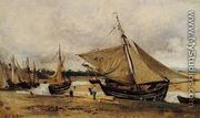 Fishing Boars Beached in the Chanel - Jean-Baptiste-Camille Corot