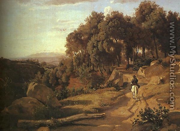 A View near Colterra - Jean-Baptiste-Camille Corot