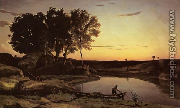 Evening Landscape - Jean-Baptiste-Camille Corot