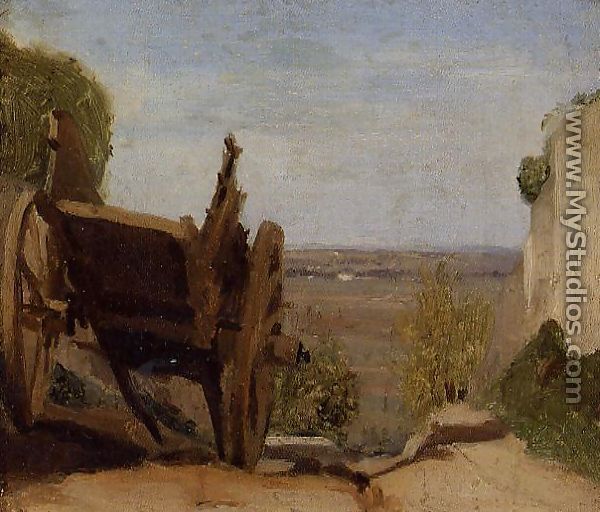 The Cart - Jean-Baptiste-Camille Corot