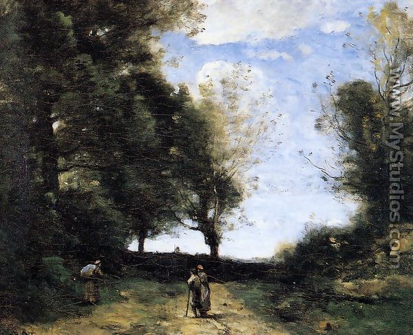 Landscape with Three Figures - Jean-Baptiste-Camille Corot