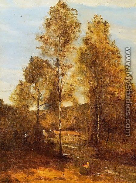 Clearing in the Bois Pierre, near at Eveaux near Chateau Thiery - Jean-Baptiste-Camille Corot