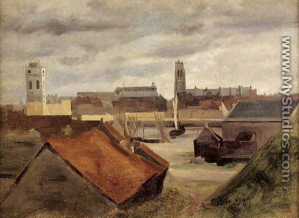 Dunkirk, the Fishing Docks - Jean-Baptiste-Camille Corot