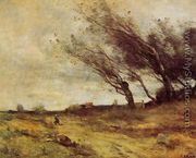 Windswept Landscape - Jean-Baptiste-Camille Corot