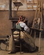 The Artist's Studio - Jean-Baptiste-Camille Corot