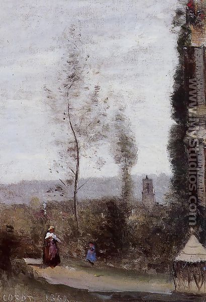 Coulommiers, The Garden of M. Preschez - Jean-Baptiste-Camille Corot