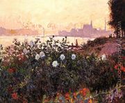 Argenteuil, Flowers by the Riverbank - Claude Oscar Monet