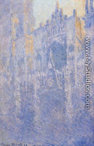Rouen Cathedral, the Portal, Morning Fog - Claude Oscar Monet
