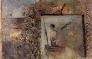 Landscape with Copy after 'Le Pauvre Pecheur' - Georges Seurat