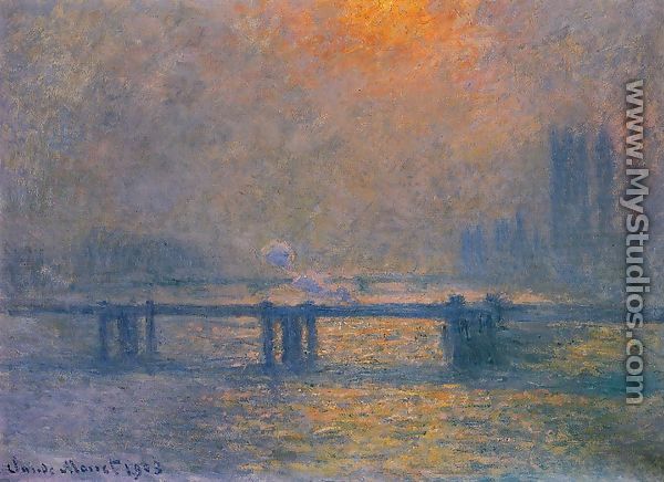 Charing Cross Bridge, The Thames I - Claude Oscar Monet